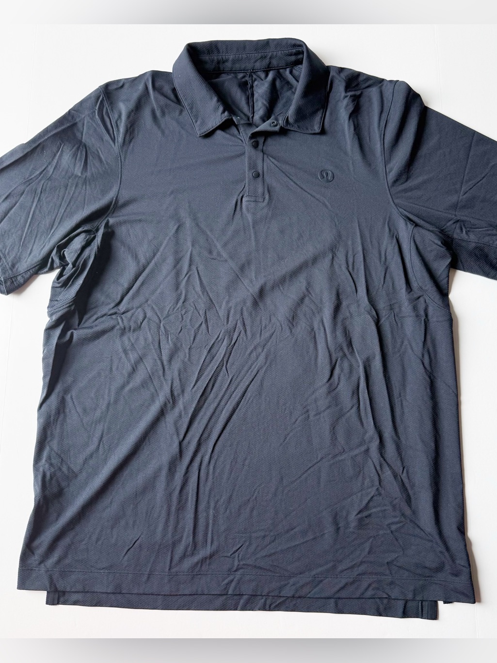 Lululemon Logo Sport Polo Shirt Navy Xl